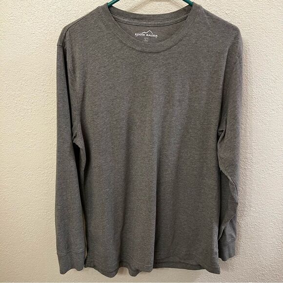 Eddie Bauer Long Sleeve Gray Tee (Size Large) - Picture 1 of 4